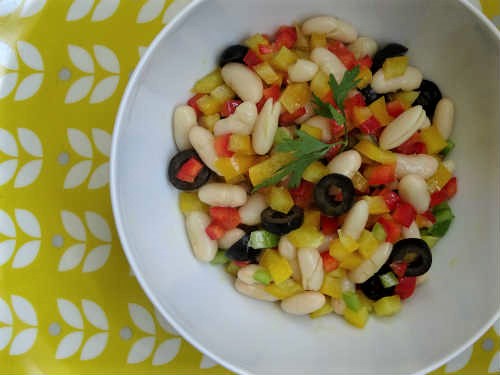Ensalada de alubias con vinagreta de pimientos | Recetas saludables de el Chef Tamayo. El Plan de Tu Vida Ensalada de alubias con vinagreta de pimientos