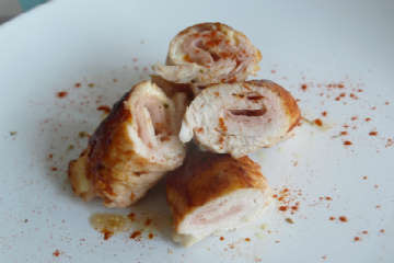 Rollitos de pollo con queso