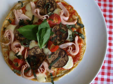 TortiPizza de Berenjena pavo y albahaca
